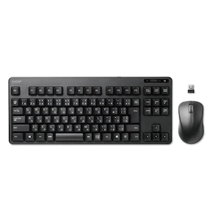エレコム2.4GHzワイヤレス キーボード メンブレン式 コンパクトサイズ マウス付（ブラック）TK-FDM105MBK