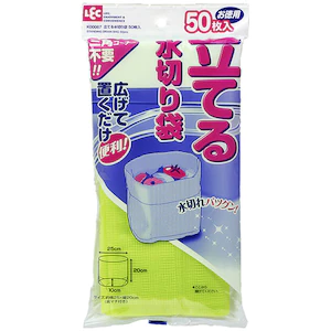 レック
 立てる水切り袋 50枚入
 LEC
 ﾀﾃﾙﾐｽﾞｷﾘﾌﾞｸﾛ50ﾏｲｲﾘ
